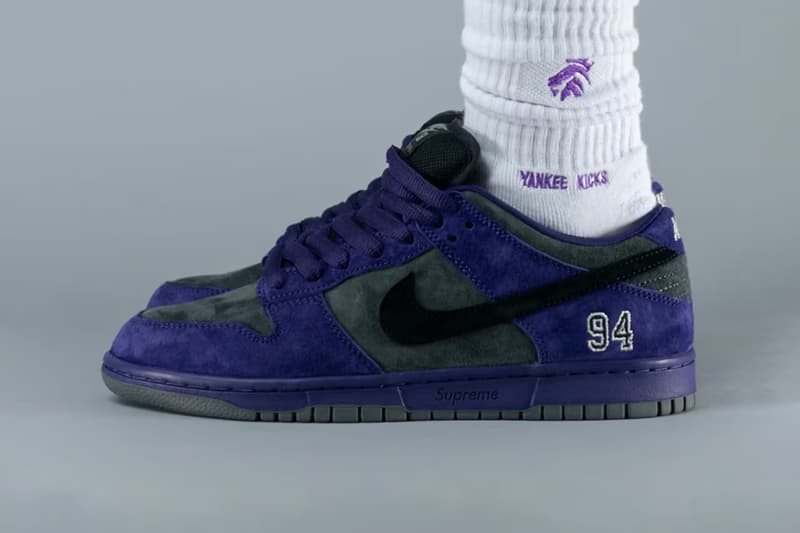 率先上腳 Supreme x Nike SB Dunk Low 最新聯名鞋款配色「Ink」