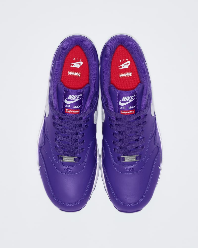 Supreme x Nike Air Max 1 2025 春季聯名系列鞋款正式發佈