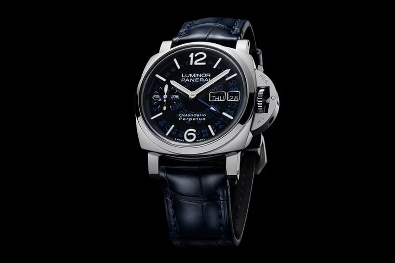 Panerai 推出全新 Luminor 萬年曆 GMT 鉑金錶款
