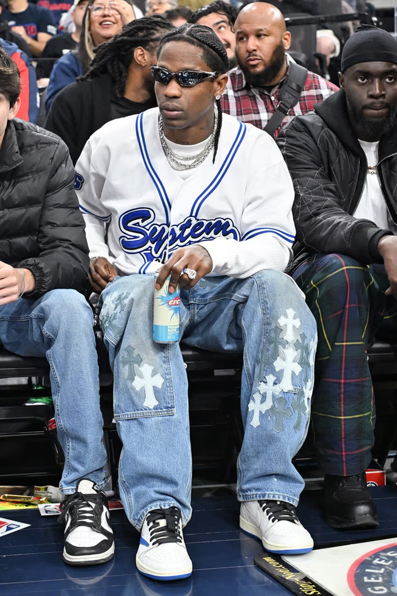 Travis Scott 公開著用 fragment design x Air Jordan 1 Low OG 最新三方聯名鞋款