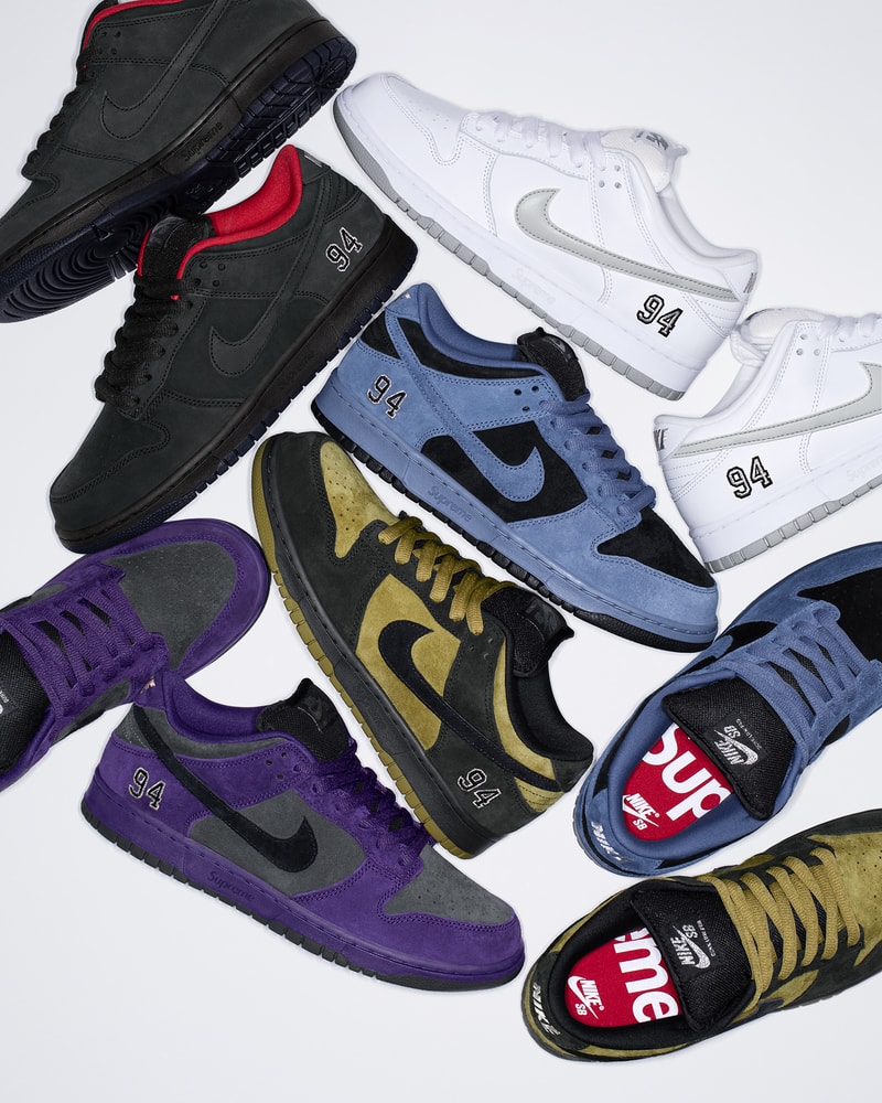 Supreme x Nike SB Dunk Low 最新聯乘系列鞋款正式登場
