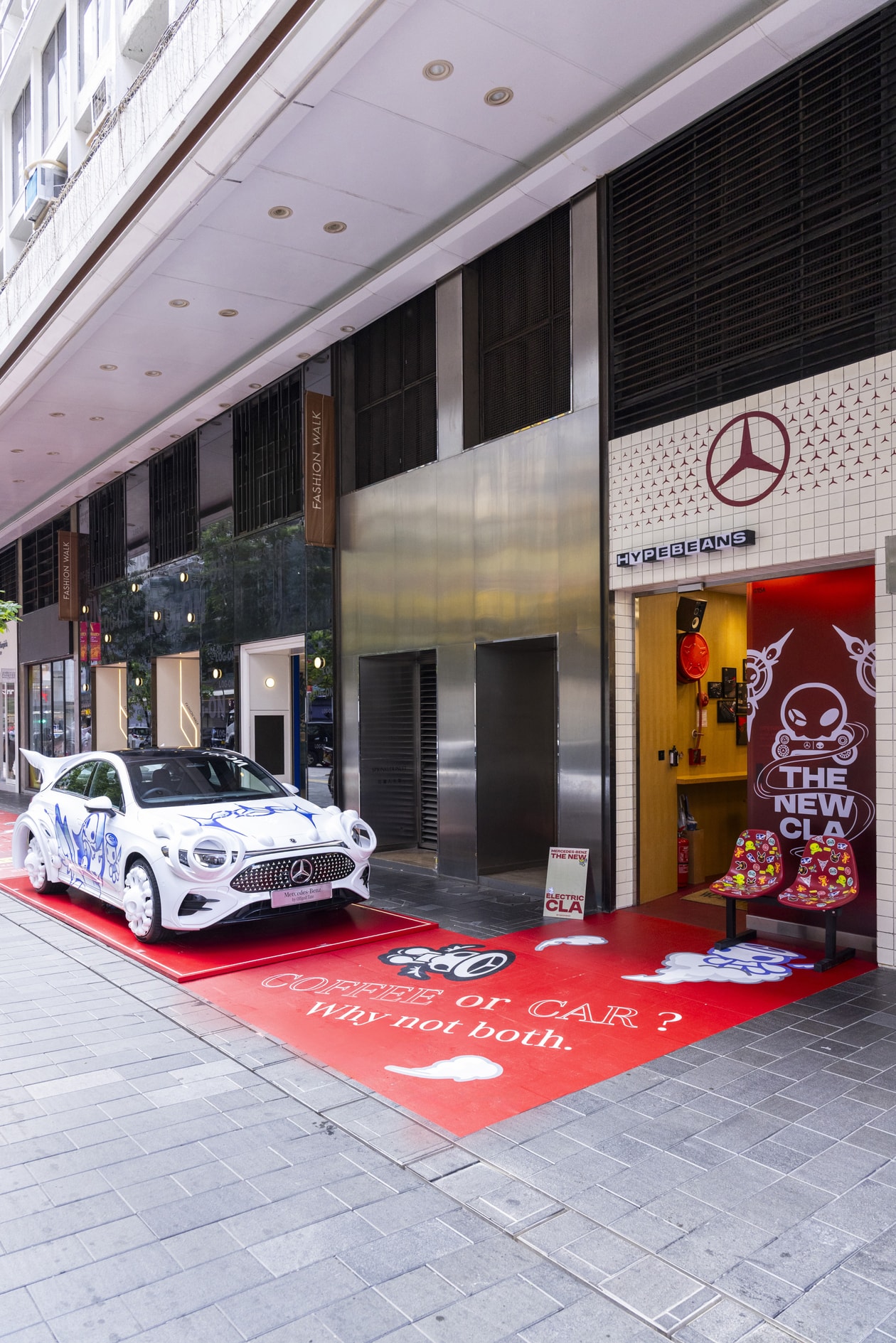 Mercedes-Benz 新世代純電 CLA 強勢登陸銅鑼灣 Fashion Walk 百德新街！聯手人氣藝術家 OFFGOD:TATE 帶來型格 3D 藝術車