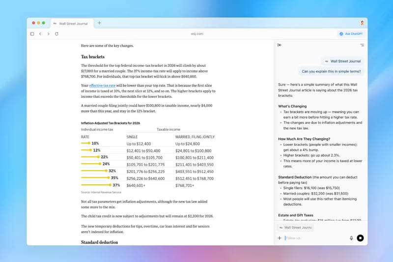 OpenAI 正式推出 ChatGPT Atlas 瀏覽器：率先登陸 macOS，內建 Agent Mode