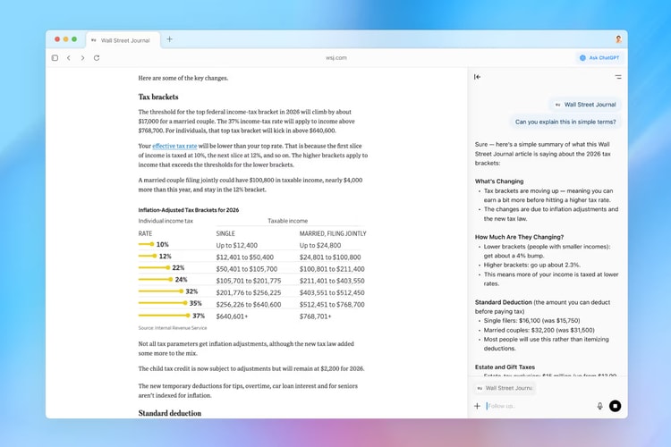 OpenAI 正式推出 ChatGPT Atlas 瀏覽器:率先登陸 macOS,內建 Agent Mode