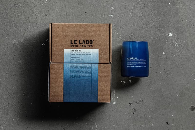 Le Labo 推出 CYPRÈS 21 藍染工藝限定版、 SANTAL 26 限量黑水泥蠟燭