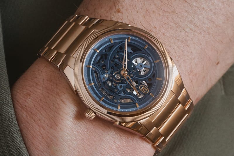 Parmigiani Fleurier 全新 TONDA PF Skeleton 腕錶以玫瑰金邂逅 Milano Blue