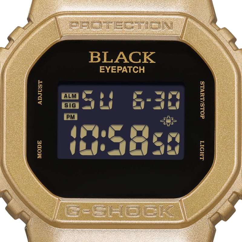 BlackEyePatch 為 G-SHOCK DW-5600 注入金色調外觀