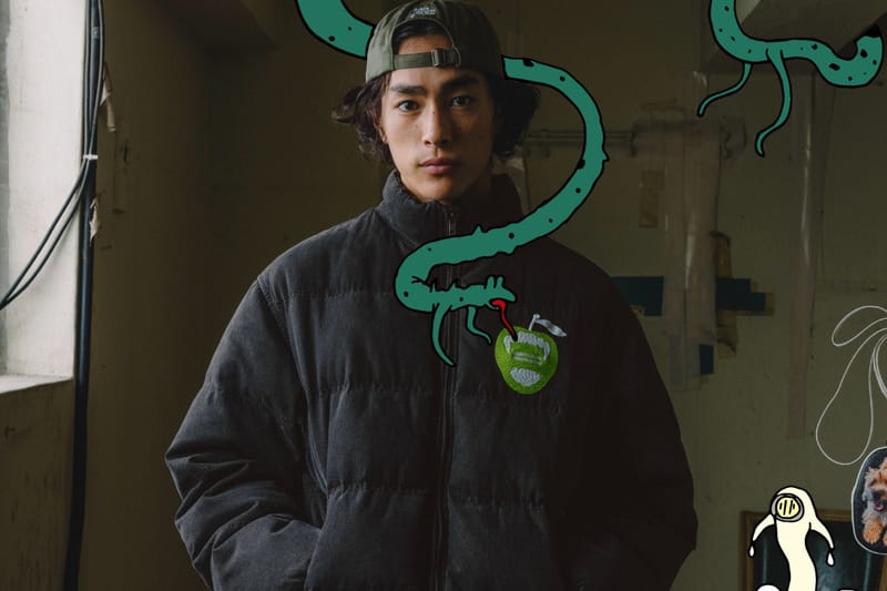 thisisneverthat x UNDERCOVER 將蘋果圖案重塑為水洗牛仔羽絨外套