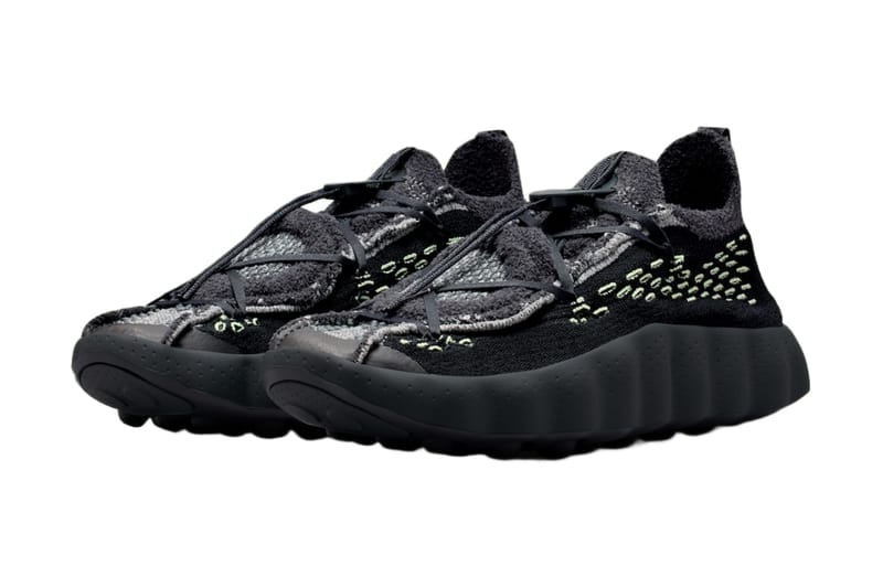 Nike Mind 002 Flyknit「Dark Smoke Gray」：編織材質與螢光綠的毛絨碰撞