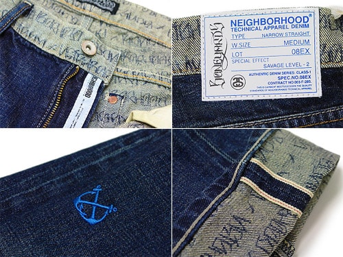 Stussy x Neighborhood Boneyards Washed Narrow Denim