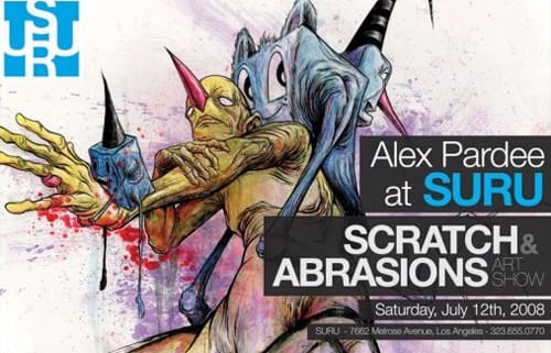 Alex Pardee "Scratches & Abrasions" Exhibition