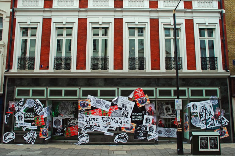 Jamie Reid Window Display for Dover Street Market