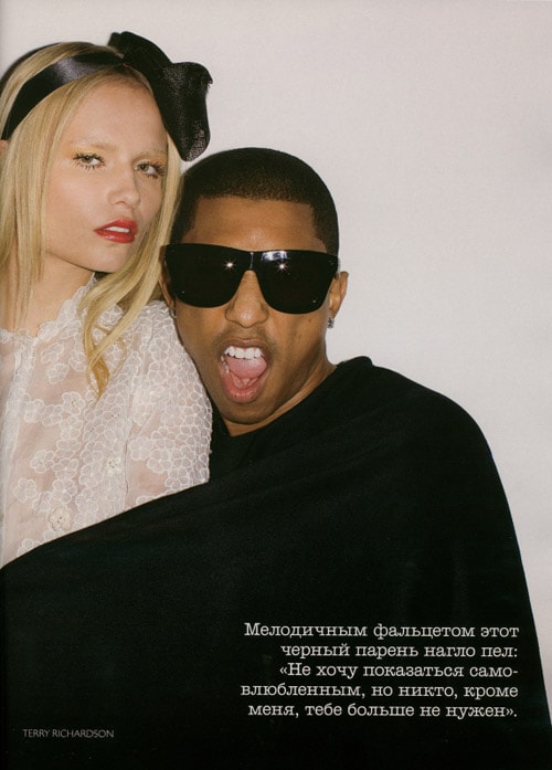 Pharrell Williams featured in Russian Vogue