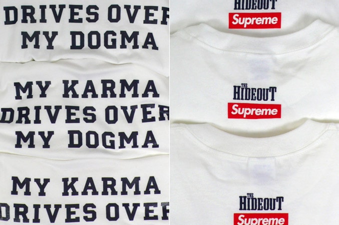 Supreme x The Hideout 10th Anniversary Tee