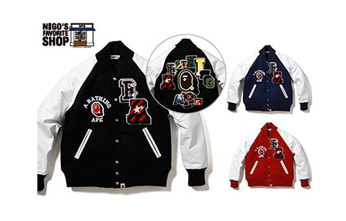 Bape Nigo's Favorite Shop Varsity Jackets