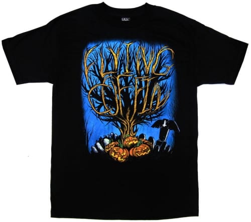 Flying Coffin Halloween Tee & Cap 