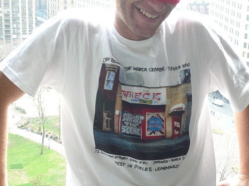 Off Bowery Wreck Center R.I.P Tee