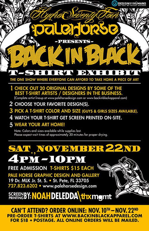 "Back in Black" T-shirt Exhibition 