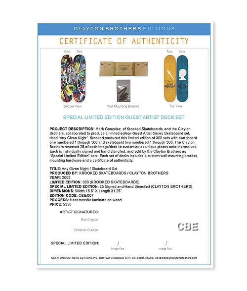 Clayton Brothers x Krooked Skateboards Decks