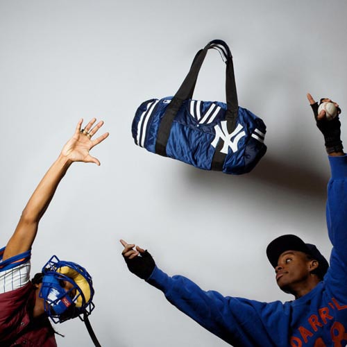 Dee and Ricky x No Mas Custom Starter Jacket Duffle Bags