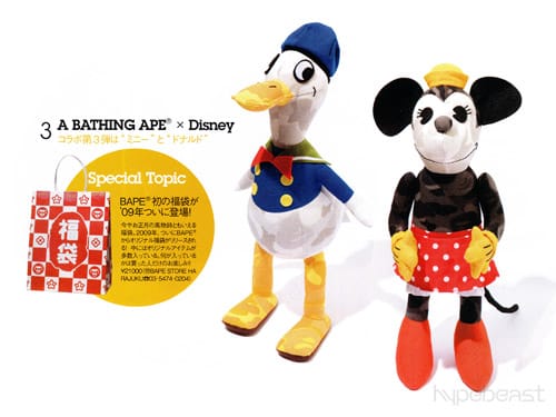 A Bathing Ape x Disney Minnie Mouse & Donald Duck Plush Toys
