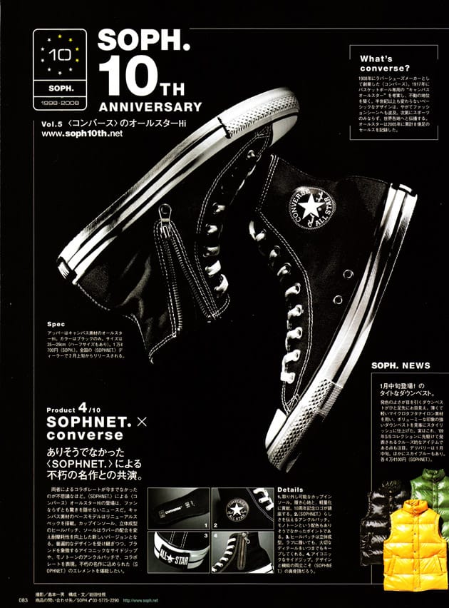 Converse x SOPHNET. 10th Anniversary All-Star Hi