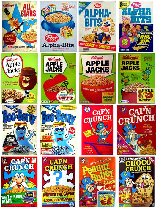 Vintage Cereal Box Designs