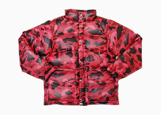 A Bathing Ape 15th Anniversary Camo Leather Down Jacket