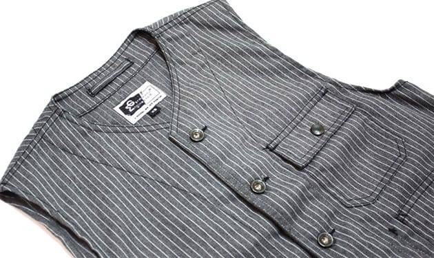 Engineered Garments Gangster Stripe Vest
