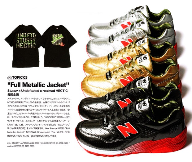 Stussy x Undefeated x realmad HECTIC "Full Metallic Jacket" New Balance MT580