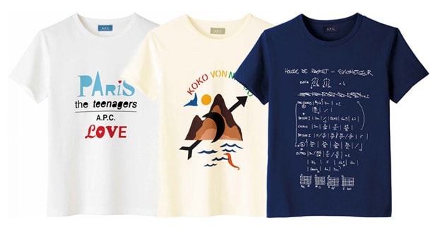A.P.C. Band Tee Collection