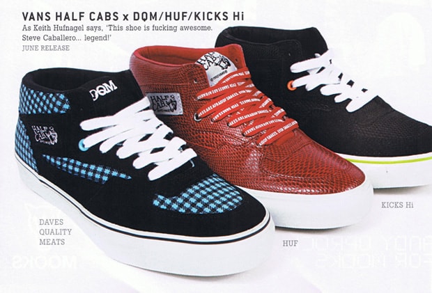 DQM | HUF | KICKS/HI x Vans Half-Cab 3 Feet High Pack Part 2 Preview
