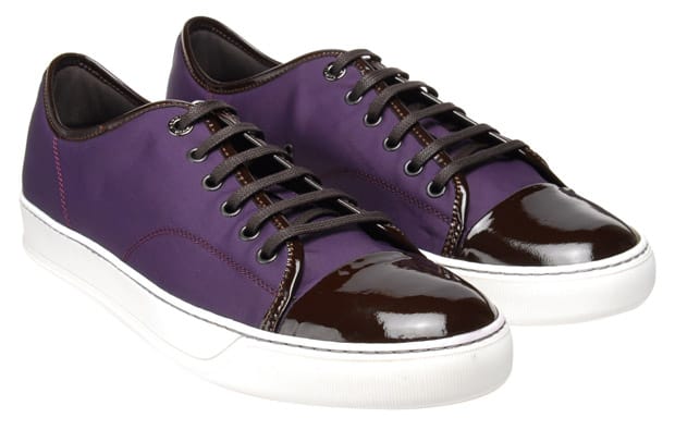 Lanvin Nylon Trainer Purple/Brown