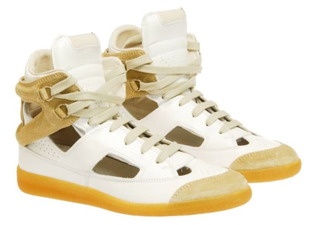Maison Martin Margiela Cut-Out Suede High-Top Sneaker