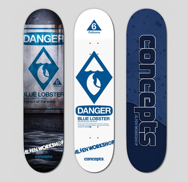 Concepts x Alien Workshop "Blue Lobster" Skate Decks