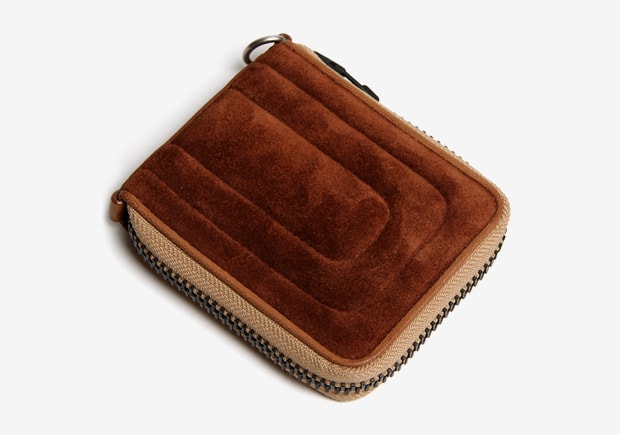 hobo Camel Suede Zip Wallet
