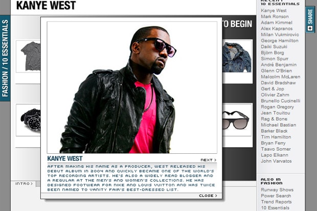 MEN.STYLE.com 10 Essentials Kanye West