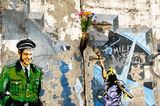 ABOVE "Bridge the Divide" Berlin Wall 20th Anniversary