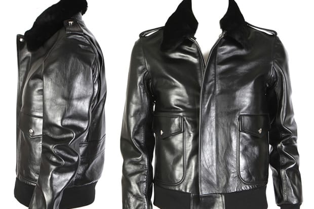 Balmain 2009 Fall Leather + Fur Neck Jacket