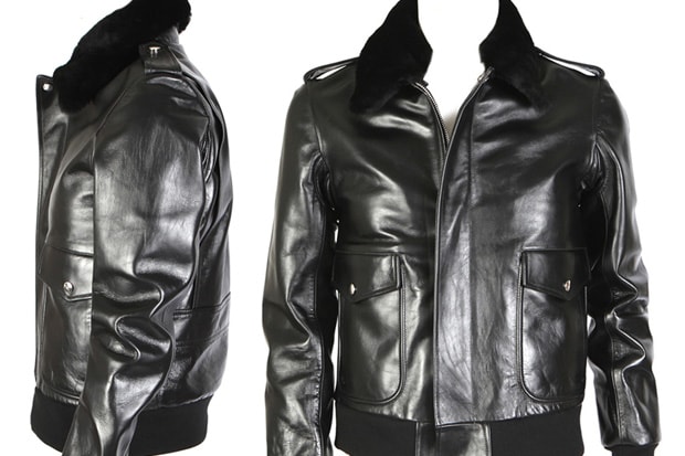 Balmain 2009 Fall Leather + Fur Neck Jacket