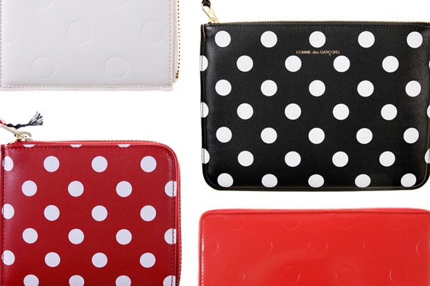 COMME des GARCONS Polka Dot & Debossed Dot Wallet Collection