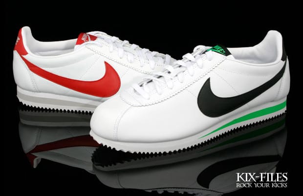 Nike Sportswear Classic Cortez Leather Green Spark & Varsity Red