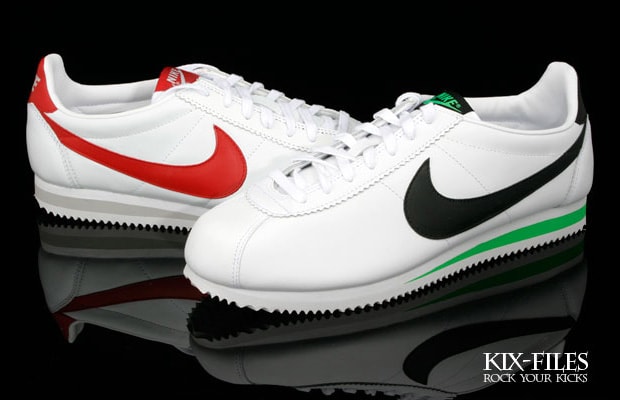 Nike Sportswear Classic Cortez Leather Green Spark & Varsity Red