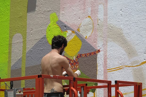 Os Gemeos Mural NYC: Work in Progress