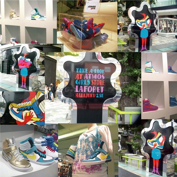 Parra x atmos girls Lafloret x Nike Sportswear Installation