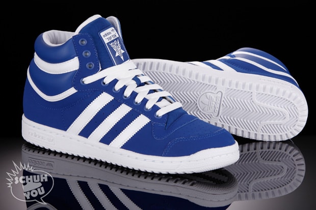Blue adidas high top sneakers Clearance