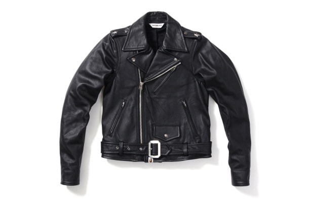 A Bathing Ape Leather Riders Jacket