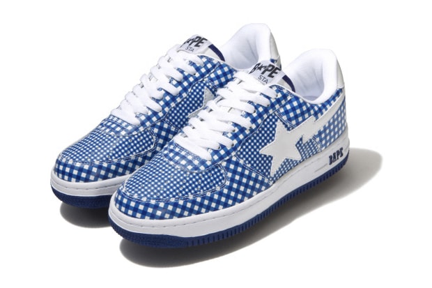 A Bathing Ape Check Print Bapesta