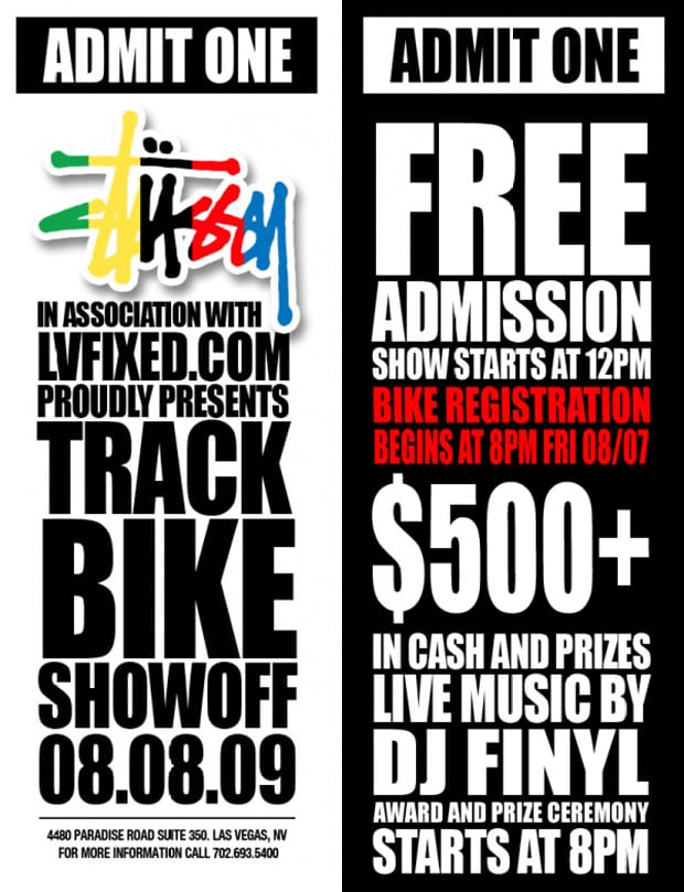 Stussy x LVFIXED.com presents Track Bike Showoff