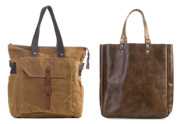 Ally Capellino Leather & Waxed Cotton Tote Bags